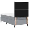 vidaXL Cama tipo Box Spring con colch&oacute;n Gris Claro 80 x 200 cm tela