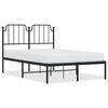 vidaXL Estructura cama sin colch&oacute;n con cabecero metal negro 120x190 cm