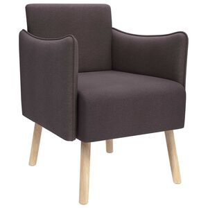 vidaXL Silla de acento Marr&oacute;n Oscuro Tela