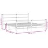 vidaXL Estructura cama sin colch&oacute;n con estribo metal negro 180x200 cm