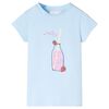vidaXL Camiseta infantil azul suave 140