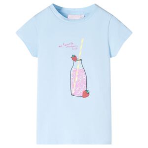 vidaXL Camiseta infantil azul suave 140