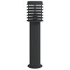 vidaXL L&aacute;mpara de suelo de exterior acero inoxidable negro 60 cm