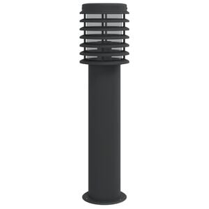 vidaXL L&aacute;mpara de suelo de exterior acero inoxidable negro 60 cm