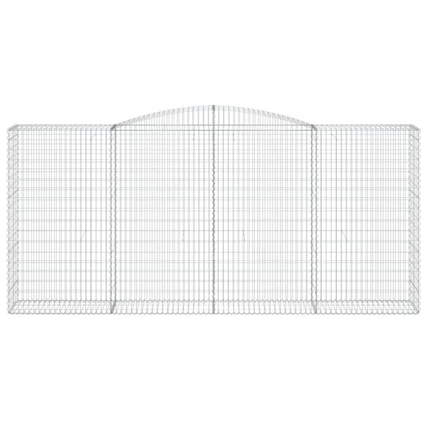 vidaXL Cesta gaviones forma arco hierro galvanizado 400x50x180/200 cm