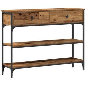 vidaXL Mesa Consola Madera vieja 100 x 25 x 75 cm Madera de ingenier&iacute;a