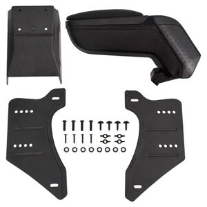 vidaXL Reposabrazos Universal para Coche Negro 13x33x(33-53) cm ABS