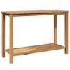vidaXL Mesa Consola Marr&oacute;n 110 x 40 x 75 cm Madera de teca maciza