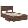 vidaXL Estructura de cama Roble Marr&oacute;n 135 x 190 cm Madera Ingenieril