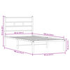 vidaXL Estructura de cama sin colch&oacute;n metal roble Sonoma 90x190 cm
