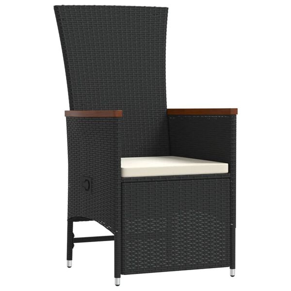 vidaXL Set de comedor de jard&iacute;n 9 pzas y cojines rat&aacute;n sint&eacute;tico negro