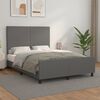 vidaXL Estructura de cama sin colch&oacute;n cuero sint&eacute;tico gris 140x190 cm