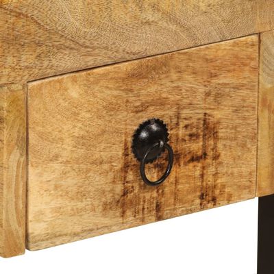 vidaXL Mesa de escritorio 2 cajones madera maciza mango 110x50x77 cm