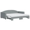 vidaXL Sof&aacute; cama nido con colch&oacute;n tela gris claro 90x190 cm