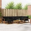vidaXL Conjunto de sof&aacute;s de exterior con coj&iacute;n 19 pcs Natural y negro