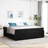 vidaXL Estructura de cama con colch&oacute;n Negro 200 x 200 cm tela