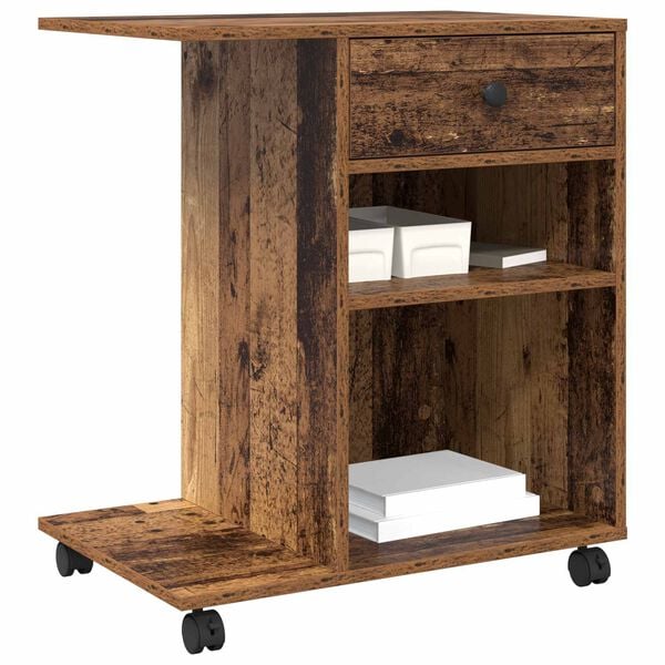 vidaXL Soporte para Impresora con caj&oacute;n Madera vieja 60 x 40 x 68.5 cm