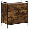 vidaXL Cajonera Roble Ahumado 70 x 39,5 x 71 cm Madera de ingenier&iacute;a