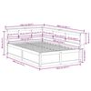vidaXL Cama con estanter&iacute;a sin colch&oacute;n madera maciza de pino 140x190cm