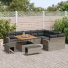 vidaXL Conjunto de sof&aacute;s de jard&iacute;n 12 pcs Gris rat&aacute;n sint&eacute;tico
