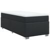 vidaXL Cama box spring con colch&oacute;n cuero sint&eacute;tico negro 100x200 cm