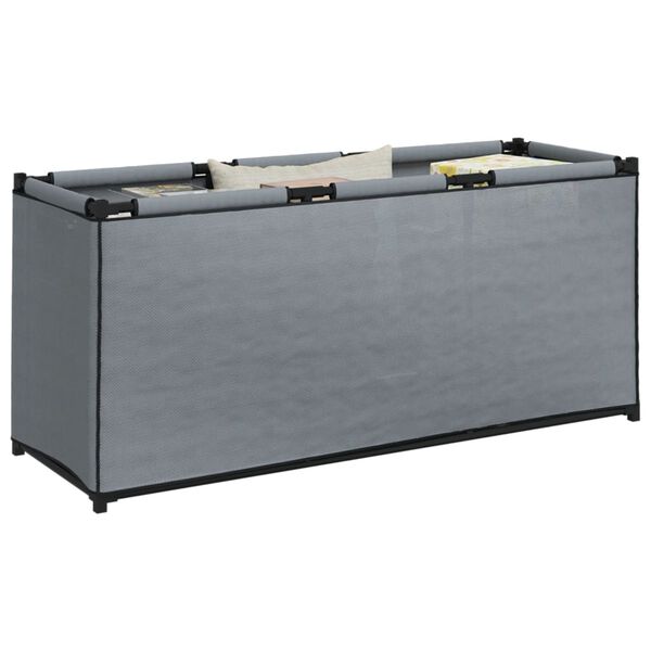 vidaXL Caja de almacenaje de tela gris 105x34,5x45 cm
