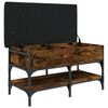 vidaXL Banco zapatero madera de ingenier&iacute;a roble ahumado 82x42x45 cm