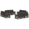vidaXL Conjunto de sof&aacute;s de jard&iacute;n 12 uds. Gris y Gris Oscuro