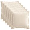 vidaXL Funda de almohada 6 uds. HOUTEN Crema 35 x 35 cm Tela Chenille