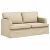 vidaXL Sof&aacute; 2 pcs Crema 162 x 80 x 85 cm tela