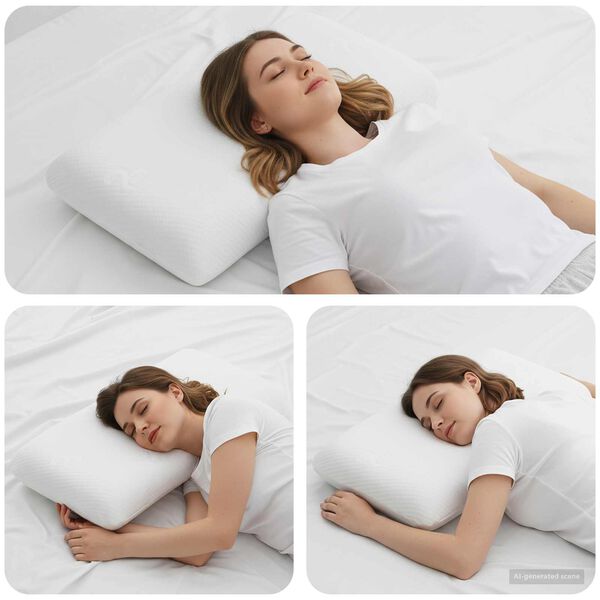 vidaXL Almohada para dormir 74 x 39 x 13 cm Espuma de Memoria de Gel