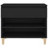 vidaXL Mueble zapatero madera contrachapada negro 70x36x60 cm