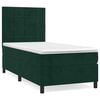 vidaXL Cama box spring con colch&oacute;n terciopelo verde oscuro 100x200 cm