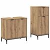 vidaXL Juego de muebles de ba&ntilde;o 2 uds. Roble artisan