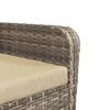 vidaXL Sillón de jardín con reposapiés ratán sintético marrón claro