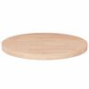 vidaXL Superficie de mesa redonda madera de roble sin tratar &Oslash;50x2,5cm