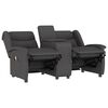 vidaXL Sillón de masaje reclinable 2 plazas con portavasos gris oscuro