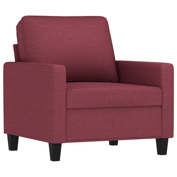 vidaXL Sillón de tela rojo tinto 60 cm