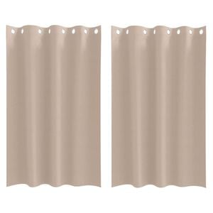vidaXL Cortinas Opacas con Anillas 2 uds. Gris topo 175 x 140 cm