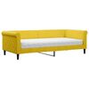 vidaXL Sof&aacute; cama con colch&oacute;n terciopelo amarillo 90x200 cm