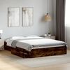 vidaXL Cama con cajones madera de ingenier&iacute;a roble ahumado 150x200 cm
