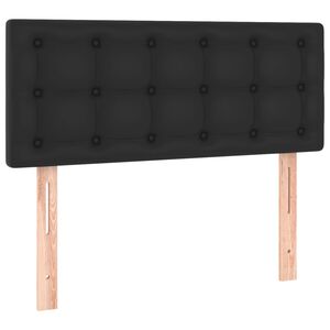 vidaXL Cabecero de cuero sint&eacute;tico negro 100x5x78/88 cm
