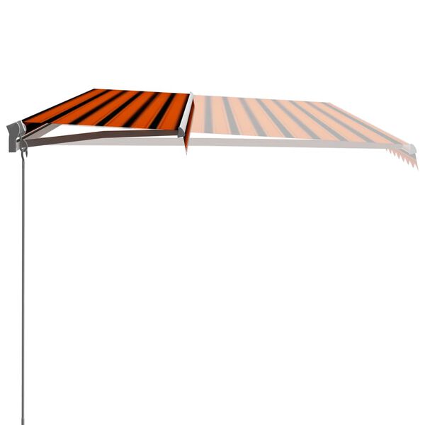 vidaXL Toldo manual retr&aacute;ctil naranja y marr&oacute;n 600x300 cm