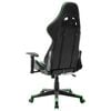 vidaXL Silla de gaming de cuero sint&eacute;tico negro y verde