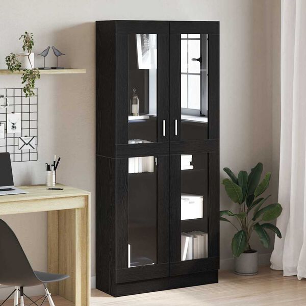 vidaXL Librer&iacute;a Roble negro 82,5 x 30,5 x 185 cm Madera de ingenier&iacute;a