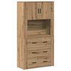 vidaXL Altillo Roble artisan 80 x 33 x 150 cm Madera contrachapada