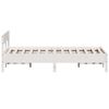 vidaXL Estructura de cama sin colch&oacute;n madera maciza blanca 120x190 cm