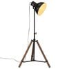 vidaXL L&aacute;mpara de pie negra 25 W E27 75x75x90-150 cm