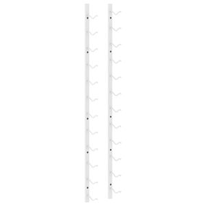 vidaXL Botellero de pared para 12 botellas hierro blanco