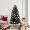 vidaXL Árbol de Navidad con 300 LED con soporte Negro 180 cm PVC